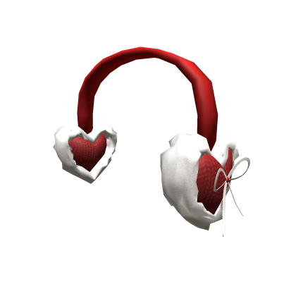 ❤️ Sweet Christmas Fluffy Heart Earmuffs
