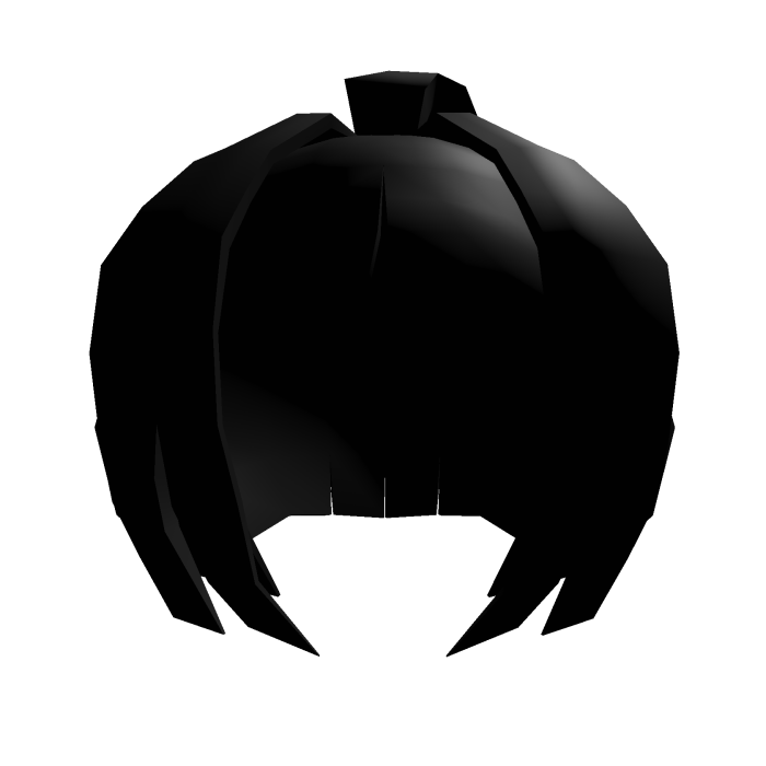 Low Poly Ahoge Hair (black)