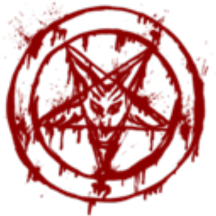Dark Red/Blood Red Satanic Pentagram Symbol Roblox decal