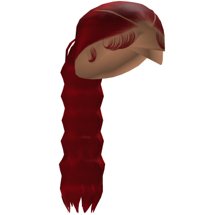 Red V Part Low Crimped Ponytail Roblox item