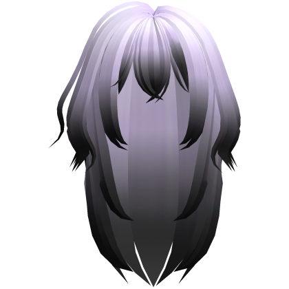 sweet fluffy long hair in purple black Roblox item