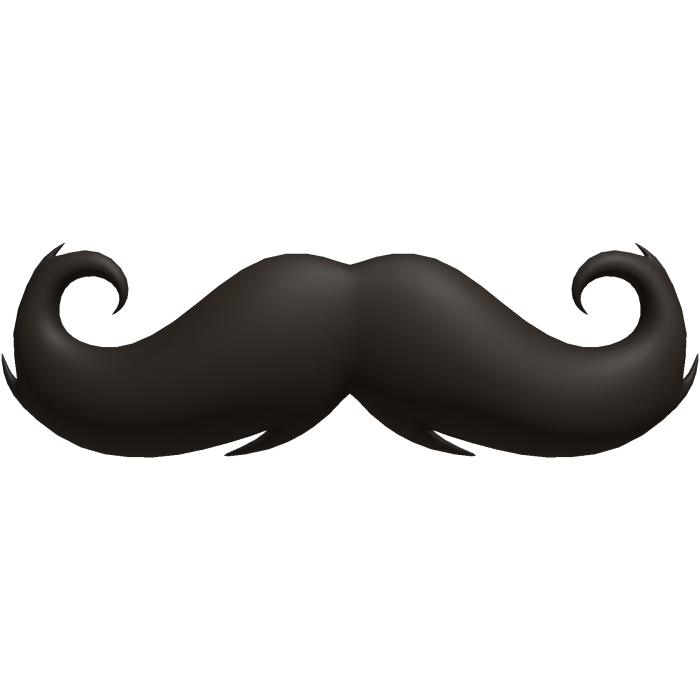 Brown Mustache Cute Nerdy Fancy Moustache