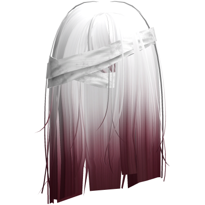 Horror White Red Short Hair w White Bandages Roblox item