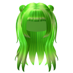 Green Kawaii Cheerleader Hair