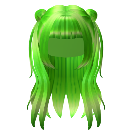 Green Kawaii Cheerleader Hair