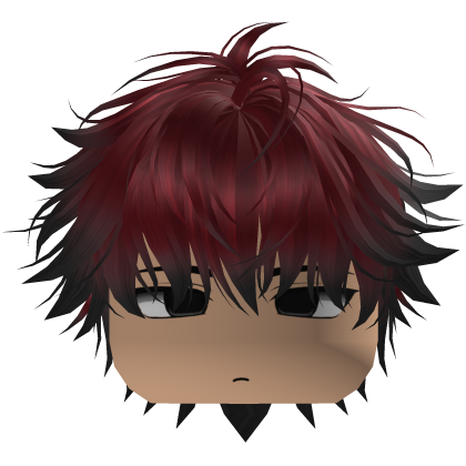 Cute Y2K emo red hair
