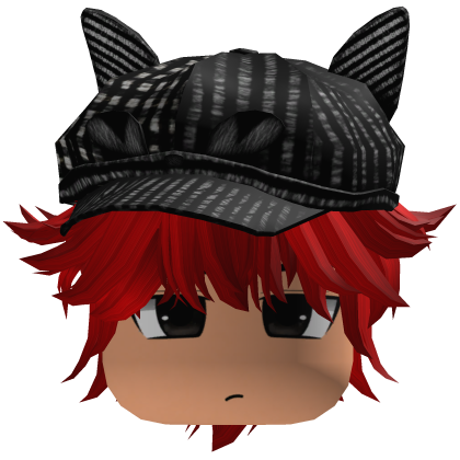 Messy Fluffy Emo Y2K Boy Hair VKAI red CAT