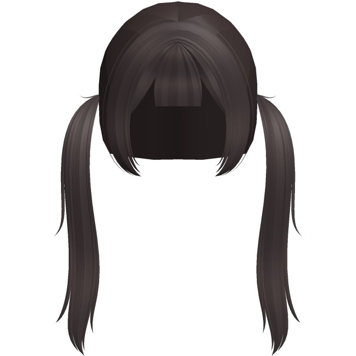 🧁adorable moe pigtails in dark brown
