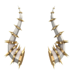 Golden White Spiked Horns
