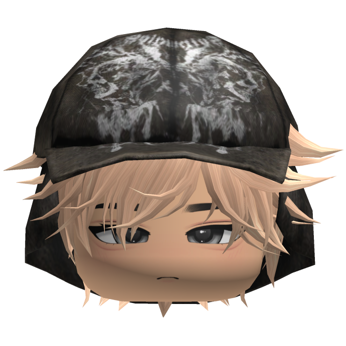 Emo Anime Spikey Boy Hair w/ Brown Hat (Blonde)