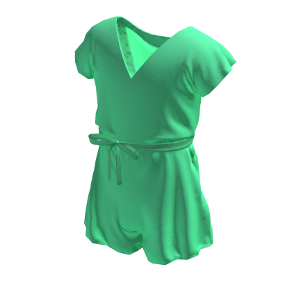 Turqoise V-Neck Romper