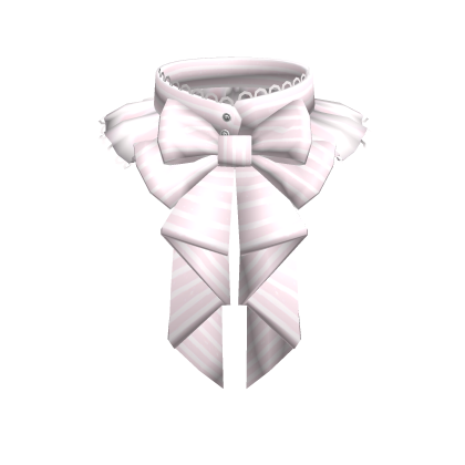 3.0 pinstripe ruffle choker collar / baby pink