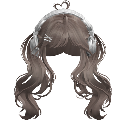 Cute Wavy Pigtails w/Headphonnes (Light Brown)