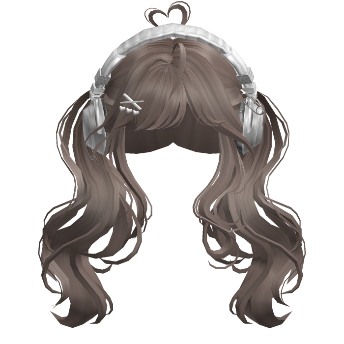 Cute Wavy Pigtails w/Headphonnes (Light Brown)