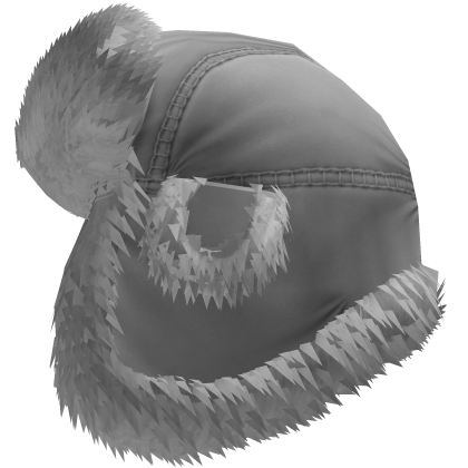 grey cute fluffy ushanka winter hat