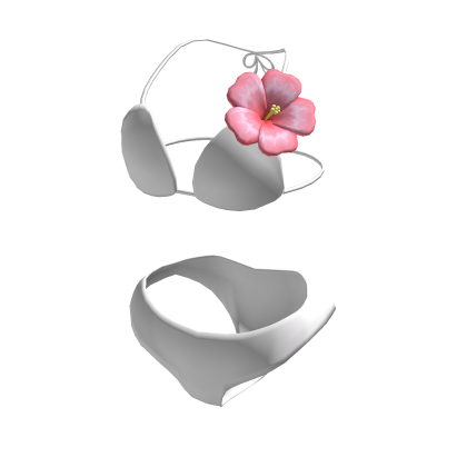 White Bikini w/ Hibiscus thumbnail