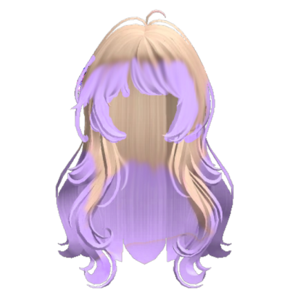 Blonde to Purple Cute Wavy HairStyle Roblox decal