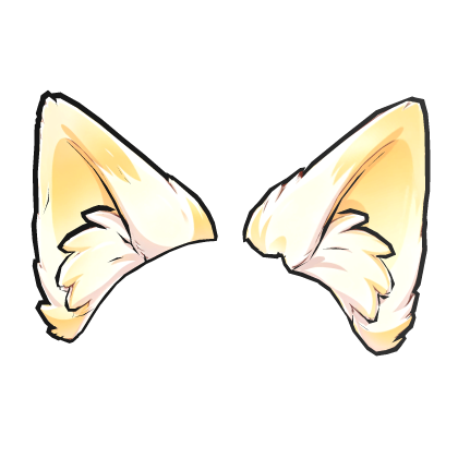 Cartoony Yellow Fox Ears