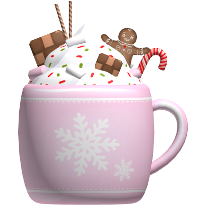 Cute Christmas Gingerbread Latte in Pink