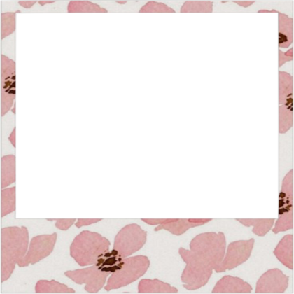 transparent floral polaroid frame Roblox decal
