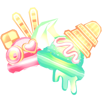 ☆ ice cream sundae on head (melon soda)