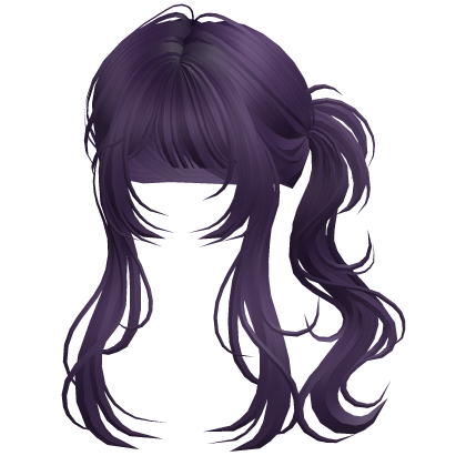 Messy Vamp Cyber Wolfcut Ponytail Purple Roblox item