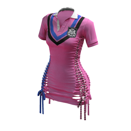 Braided Cutout Polo Dress (College Girl)