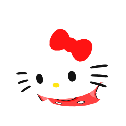 ♡ Glowing Red Kitty On Head Roblox item
