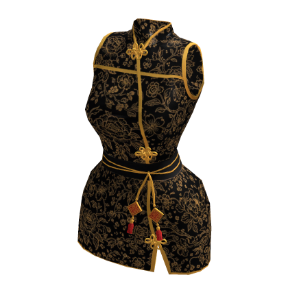Lunar New Year Black Qipao Dress BB thumbnail
