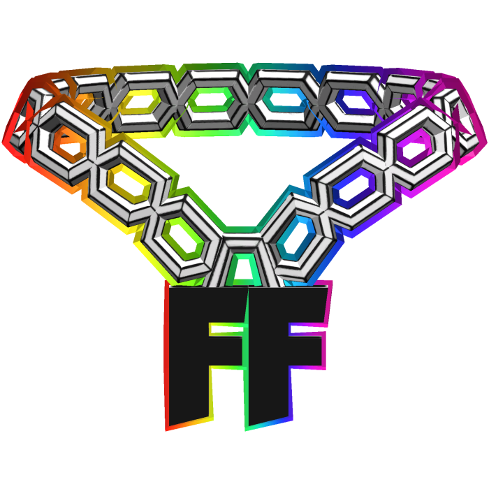 Cartoony Foltyn Family Chain Rainbow