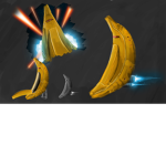 Space Banana Ship and Block Boi