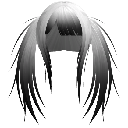 ( ´ཀ` ) scene goth spiky twintails in white ombre Roblox item