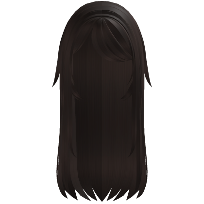 kawaii long anime tuft hair in brown Roblox item