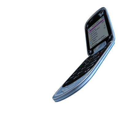 Y2K Light Blue Flip Phone