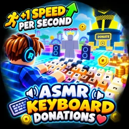 +1 Speed per Second ASMR Keyboard Donations icon