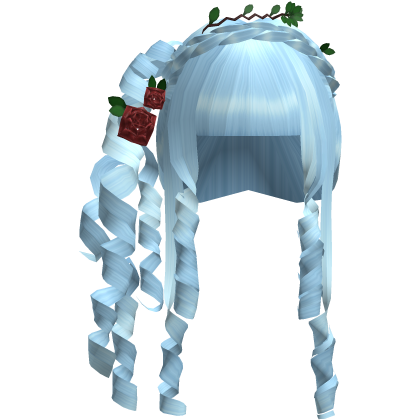 Pretty Ancient Rose Leaf Light Blue Hair Roblox item
