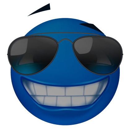 Blue Cool Sunglasses Mask
