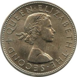 New Zealand Half Crown - Elizabeth II