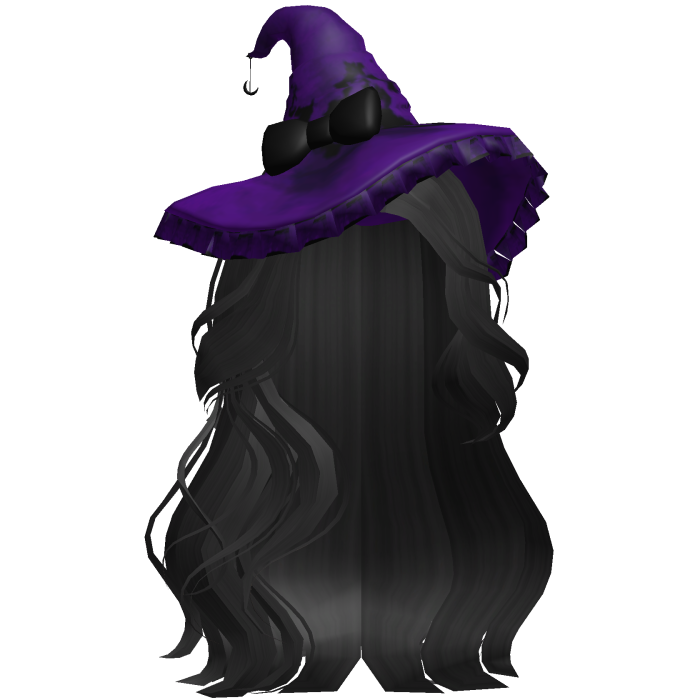 Halloween Side Swept Witch Hair (Black)