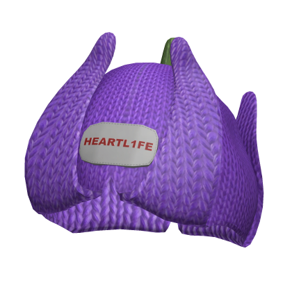 Plum Purple Fruit Plush Knitted Beanie Roblox item
