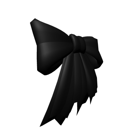 Black hair bow classic back of head Roblox item