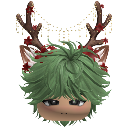 Christmas Messy Hair w/ Antlers