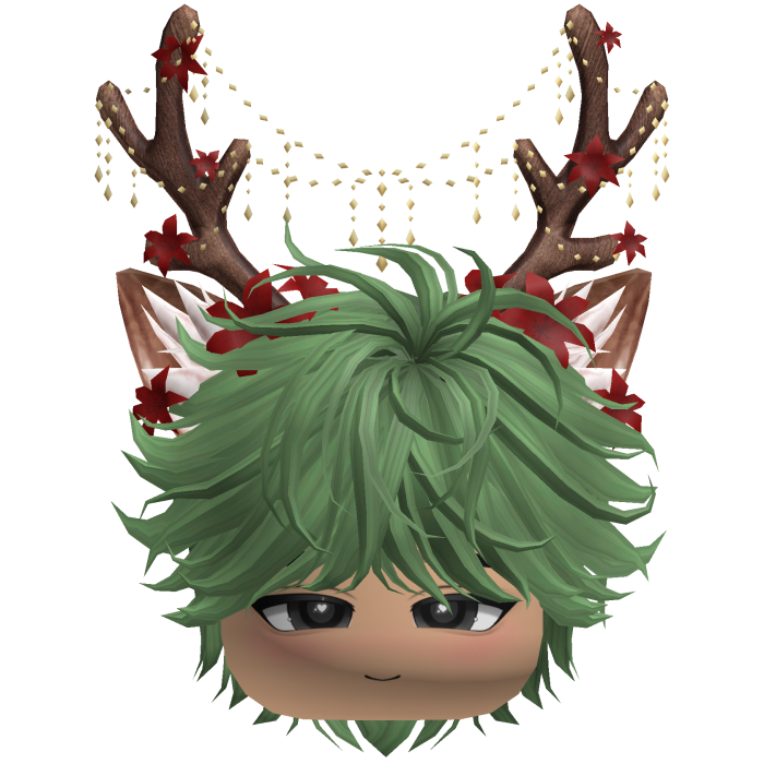 Christmas Messy Hair w/ Antlers