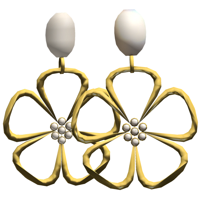 Gold Flower Earrings 