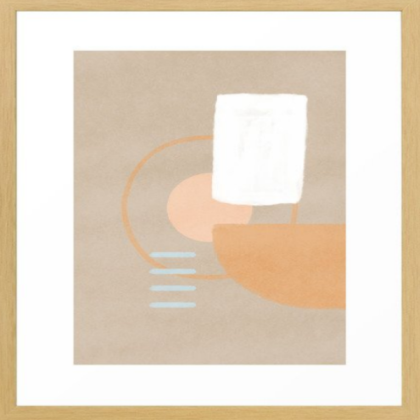 light pastel shapes in a brown frame Roblox decal
