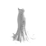 ♡ Strapless Pastel Floral White Elegant Dress (V1)