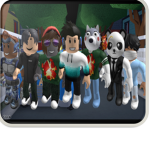 Grupo de amigos en Roblox