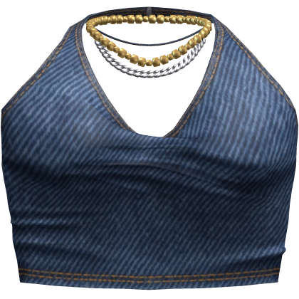 Denim Halter Top w/ Necklace Bundie 3.0