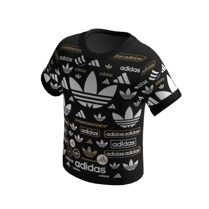 adidas Logo Mania Black T Shirt Roblox
