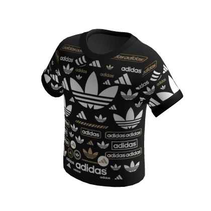 adidas Logo Mania Black T Shirt Roblox Item Rolimon s
